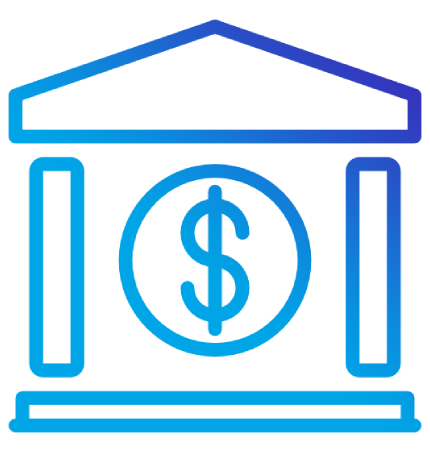 Image showing dollar sign and bank icon representing banking and finance sector